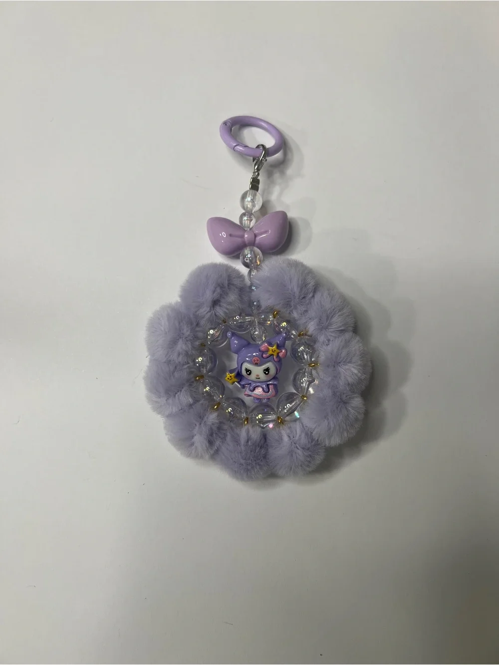Kuromi Plush Lavender Keychain Charm/ bag charm for Kids